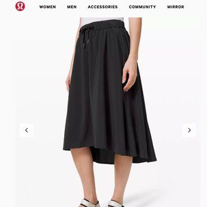 LULULEMON Time to Flounce Skirt Black size 2
